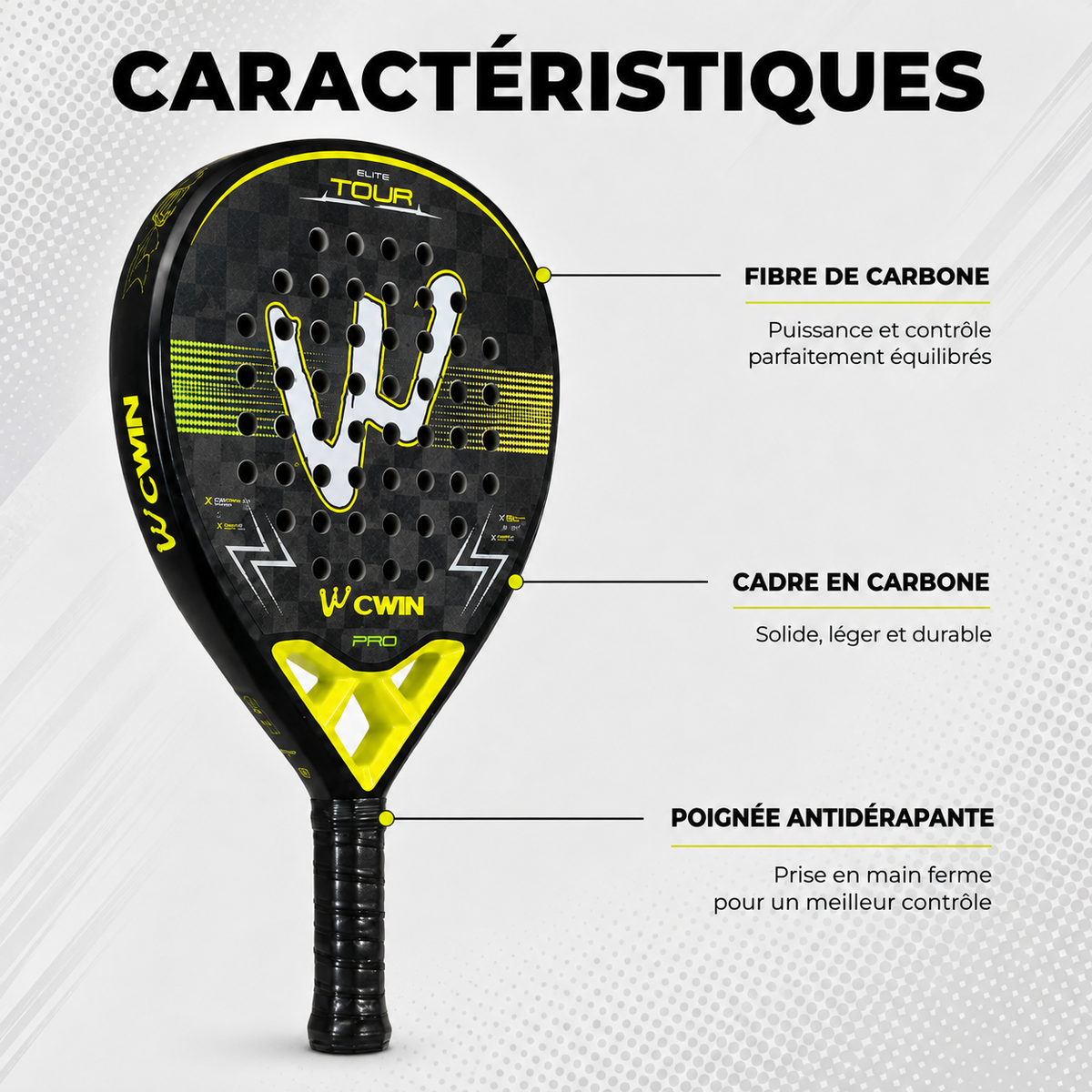 Raquette de Padel Camewin ELITE TOUR PRO | PADEL Milano