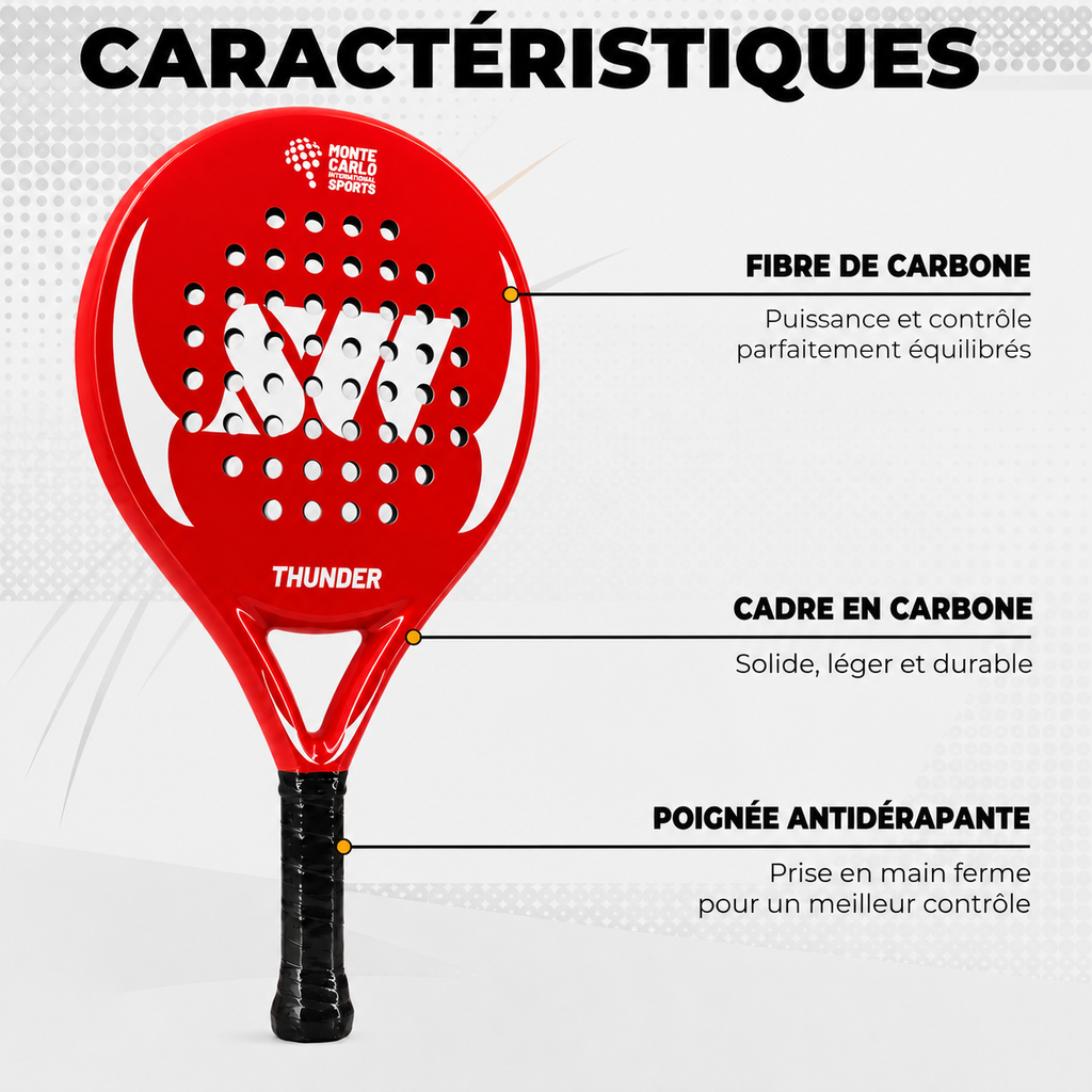 Raquette de Padel Monte Carlo THUNDER PRO | PADEL Milano