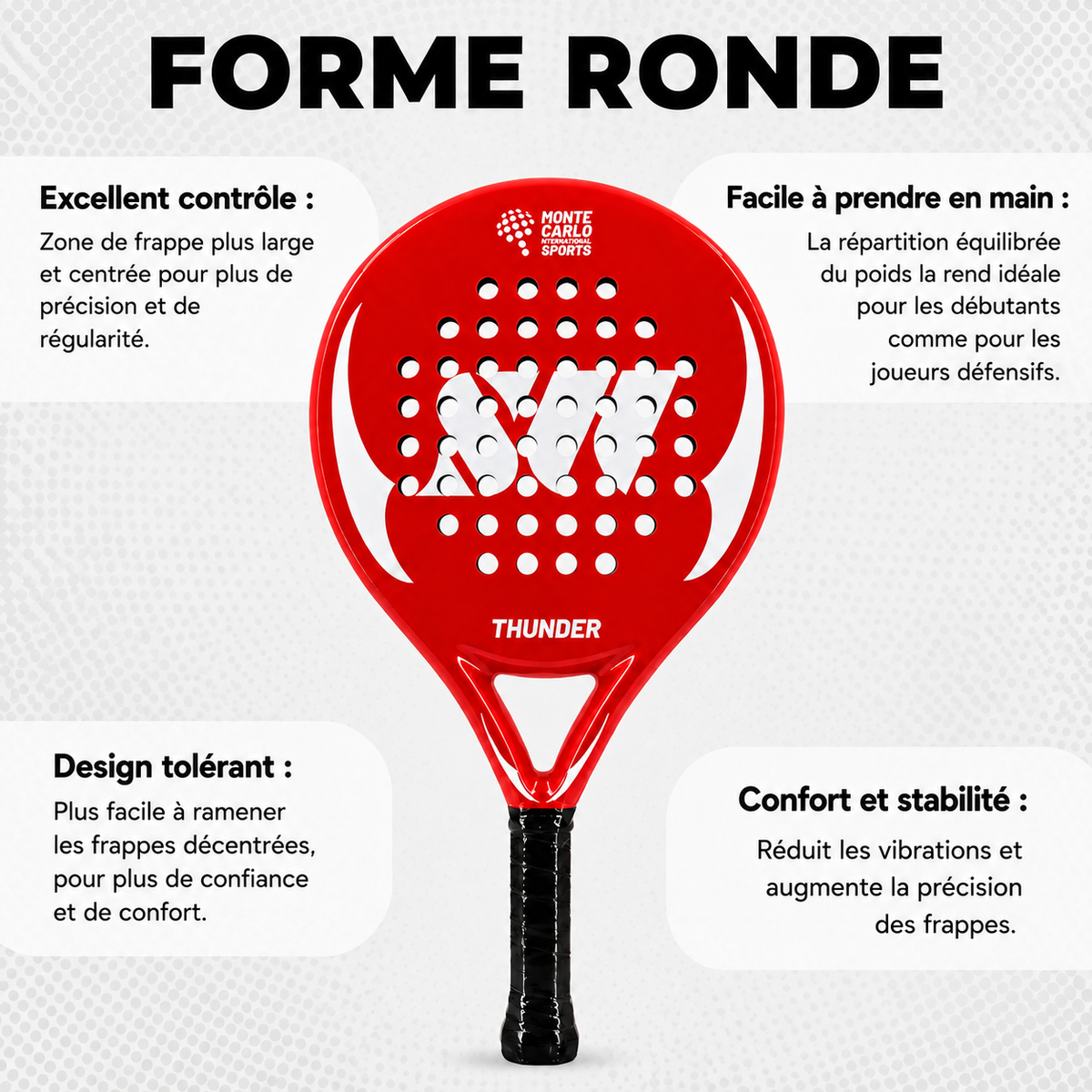 Raquette de Padel Monte Carlo THUNDER PRO | PADEL Milano