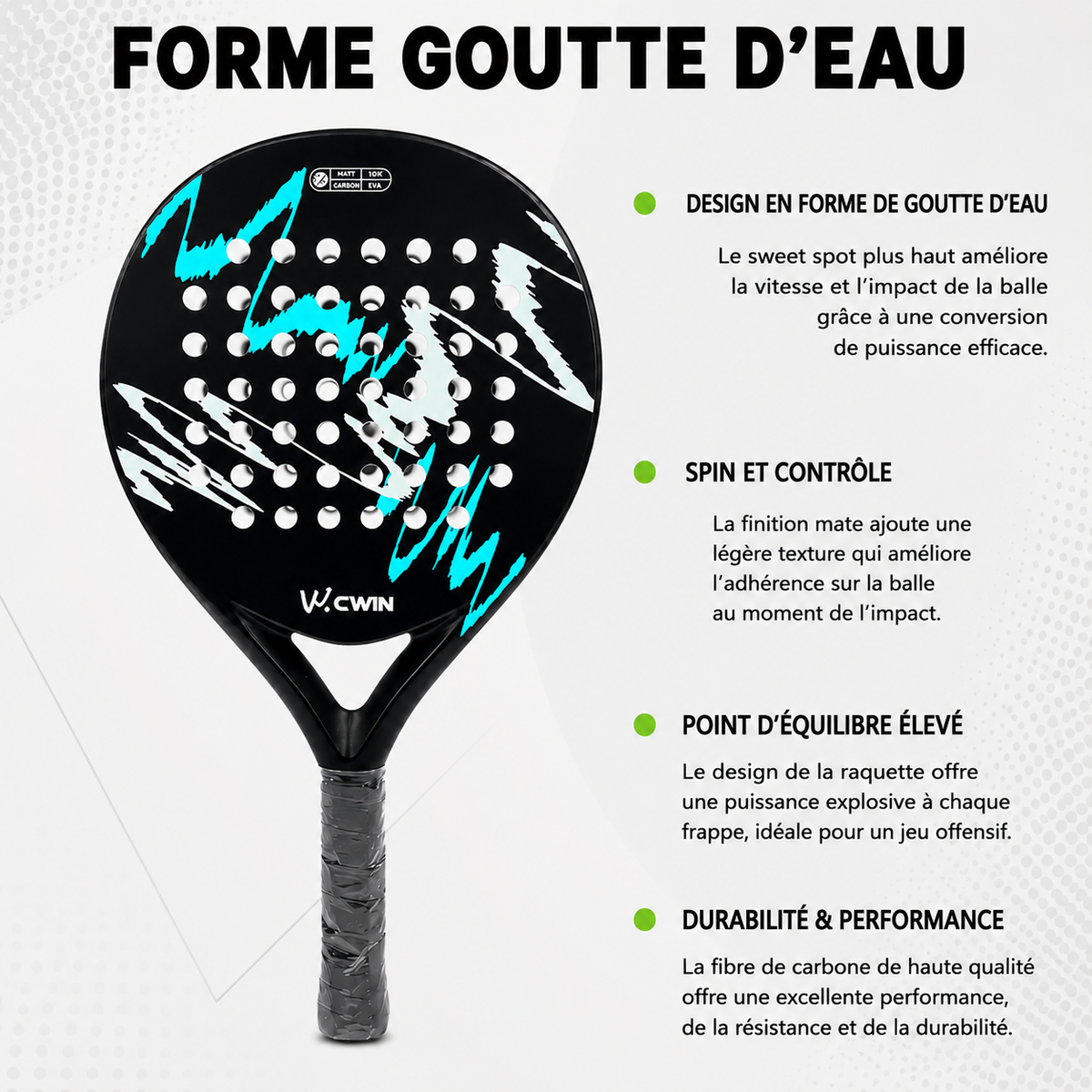 Raquette de Padel Camewin BALANCE PRO | PADEL Milano
