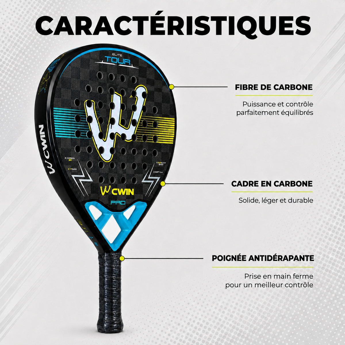 Raquette de Padel Camewin ELITE TOUR PRO | PADEL Milano